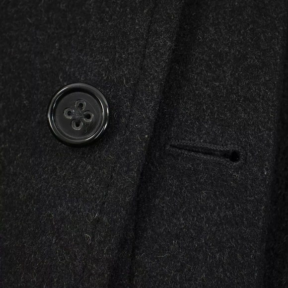 Banana Republic Charcoal Grey Wool Cashmere Lined Vented Overcoat - Picture 10 of 10